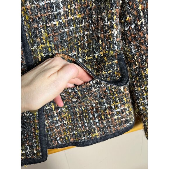 Firuze San Francisco Blazer Tweed Lady Jacket Boucle Glam Preppy Classy Women XS - Picture 6 of 14